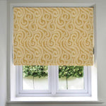 Load image into Gallery viewer, McAlister Textiles Little Leaf Ochre Yellow Roman Blind Roman Blinds Standard Lining 130cm x 200cm 
