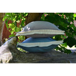 Load image into Gallery viewer, McAlister Textiles Panama Accent Blue + Natural Cream Cushion Cushions and Covers 
