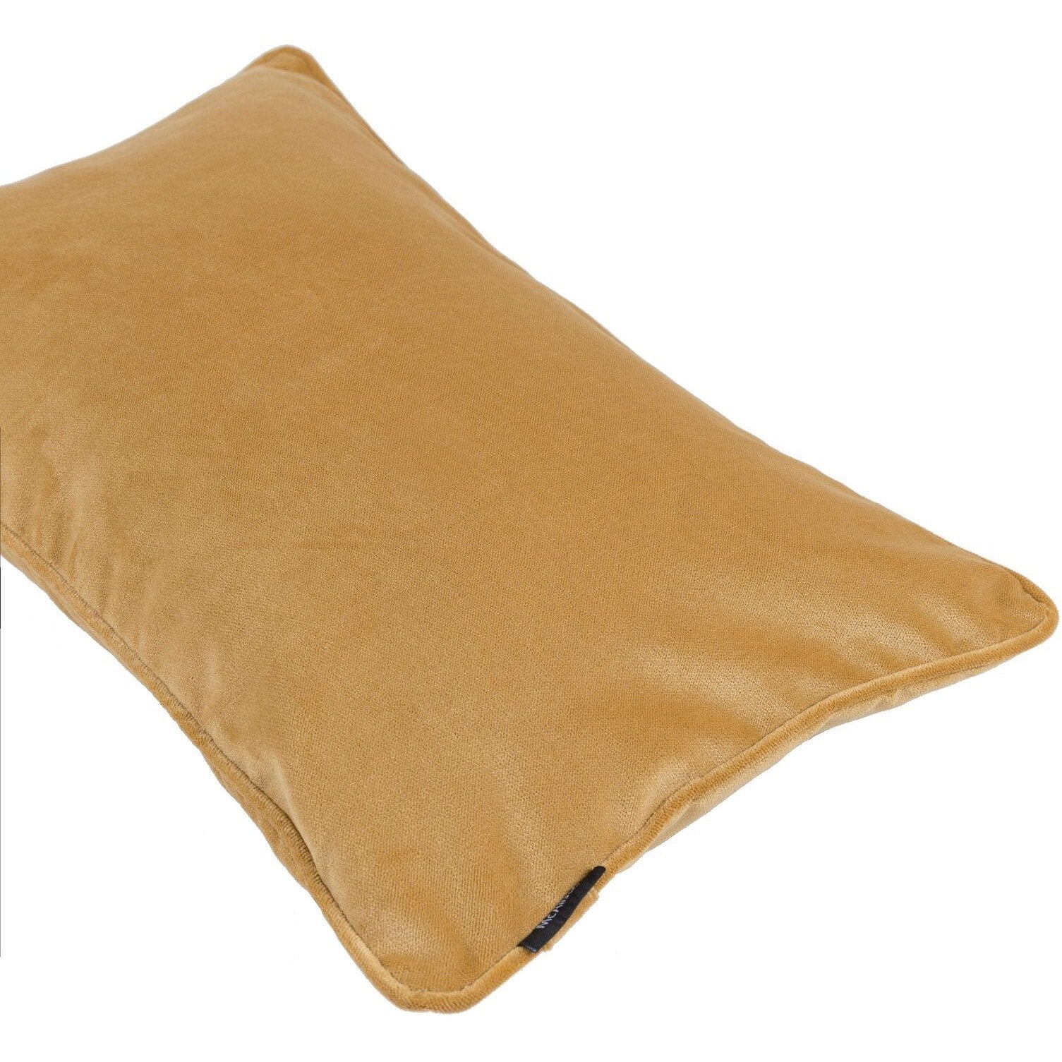 McAlister Textiles Matt Ochre Yellow Velvet Cushion Cushions and Covers 