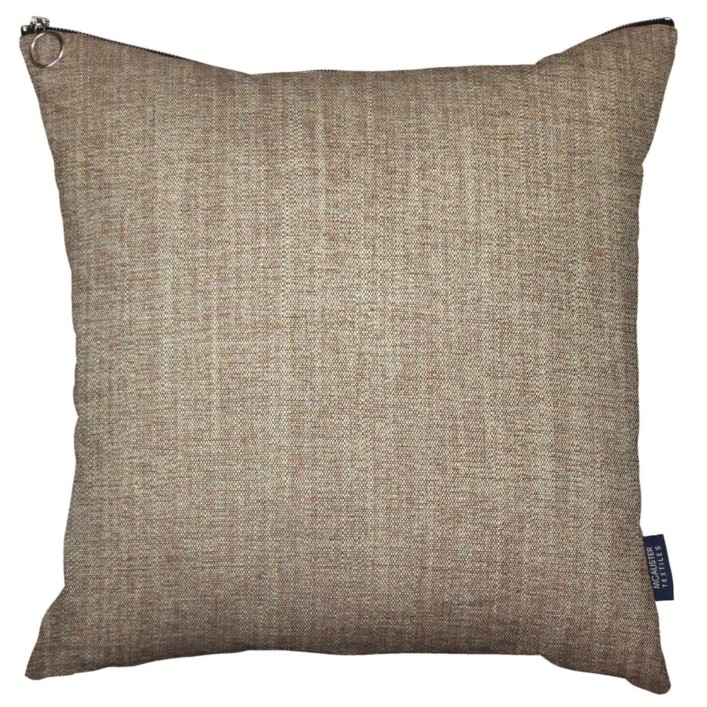 McAlister Textiles Rhumba Zipper Edge Taupe Linen Cushion Cushions and Covers Cover Only 43cm x 43cm 
