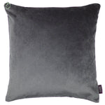 Load image into Gallery viewer, McAlister Textiles Decorative Zipper Edge Silver + Grey Velvet Cushion Cushions and Covers Cover Only 43cm x 43cm 

