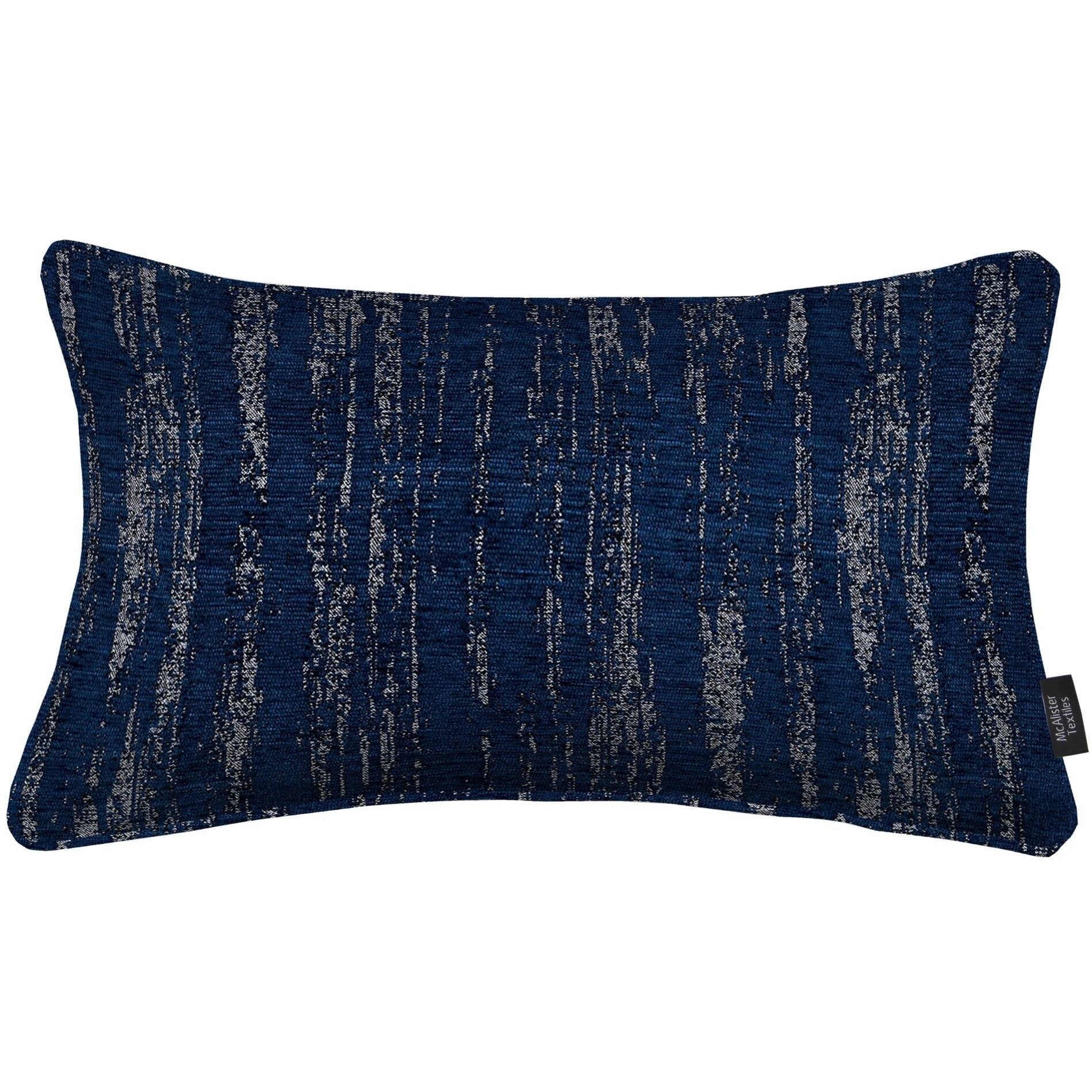 McAlister Textiles Textured Chenille Navy Blue Cushion Cushions and Covers Cover Only 50cm x 30cm 