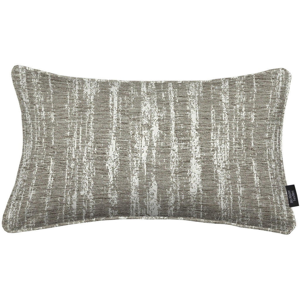McAlister Textiles Textured Chenille Silver Grey Cushion Cushions and Covers Polyester Filler 50cm x 30cm 