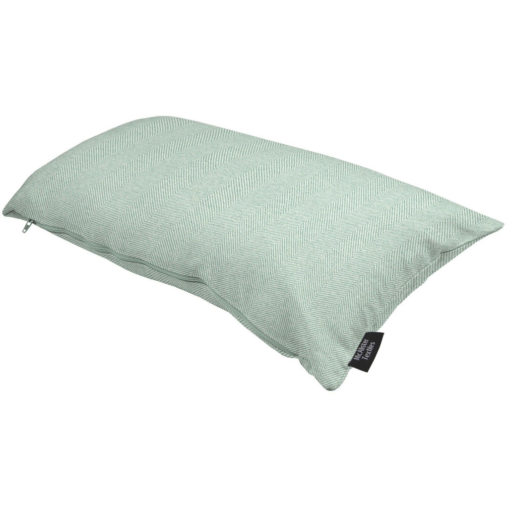 McAlister Textiles Herringbone Duck Egg Blue Cushion Cushions and Covers 