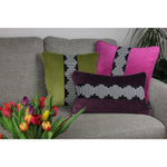Load image into Gallery viewer, McAlister Textiles Maya Striped Fuchsia Pink Velvet Cushion Cushions and Covers 
