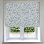 Load image into Gallery viewer, McAlister Textiles Little Leaf Wedgewood Blue Roman Blind Roman Blinds Standard Lining 130cm x 200cm 

