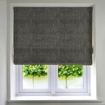 Load image into Gallery viewer, McAlister Textiles Textured Chenille Charcoal Grey Roman Blinds Roman Blinds Standard Lining 130cm x 200cm 
