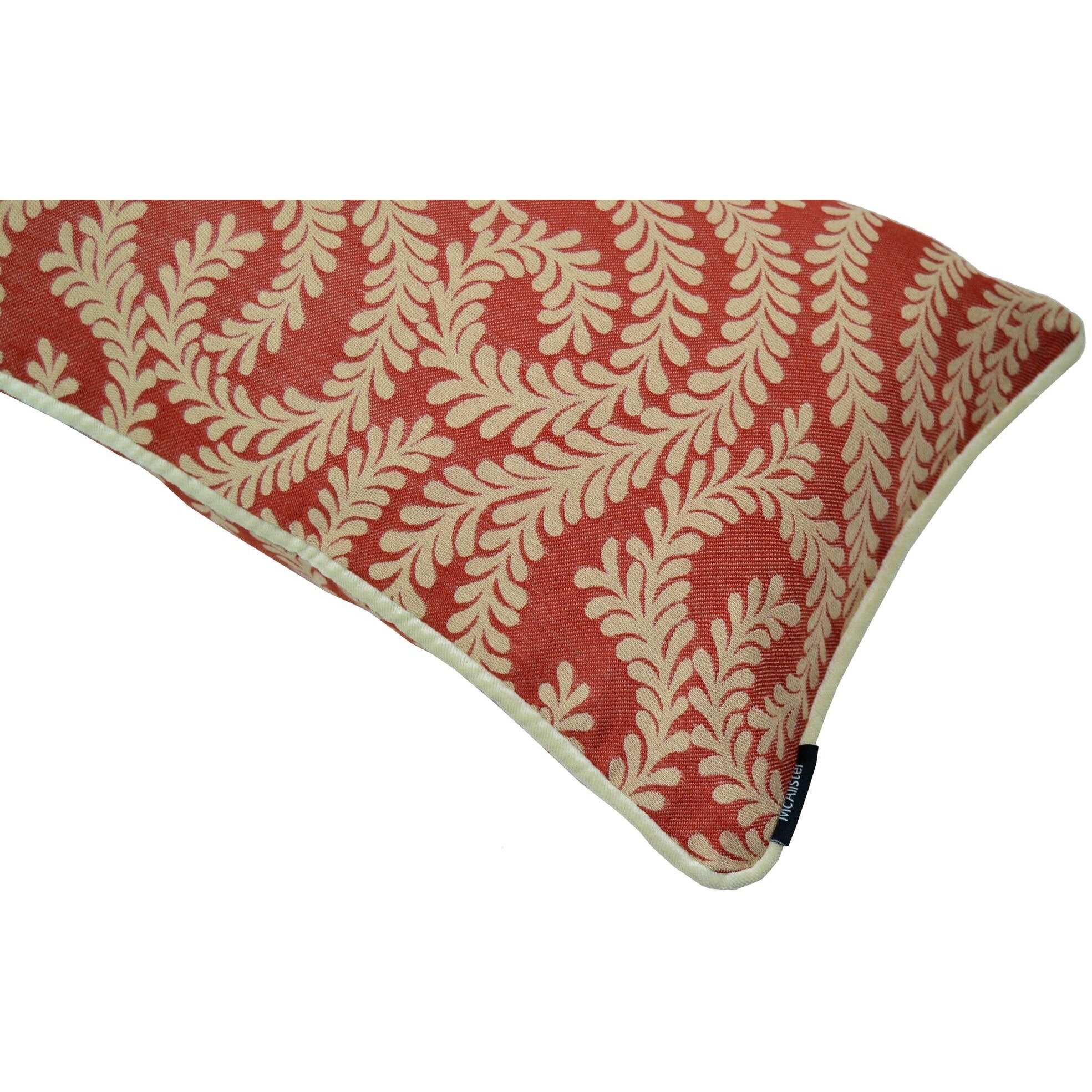 McAlister Textiles Little Leaf Burnt Orange Cushion Cushions and Covers 