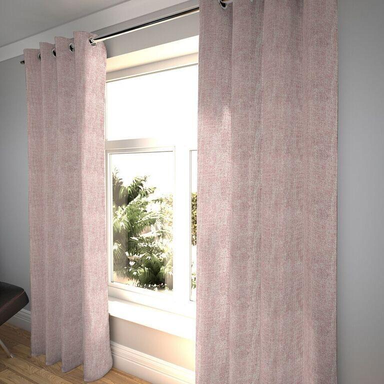 McAlister Textiles Rhumba Blush Pink Curtains Tailored Curtains 116cm(w) x 182cm(d) (46" x 72") 