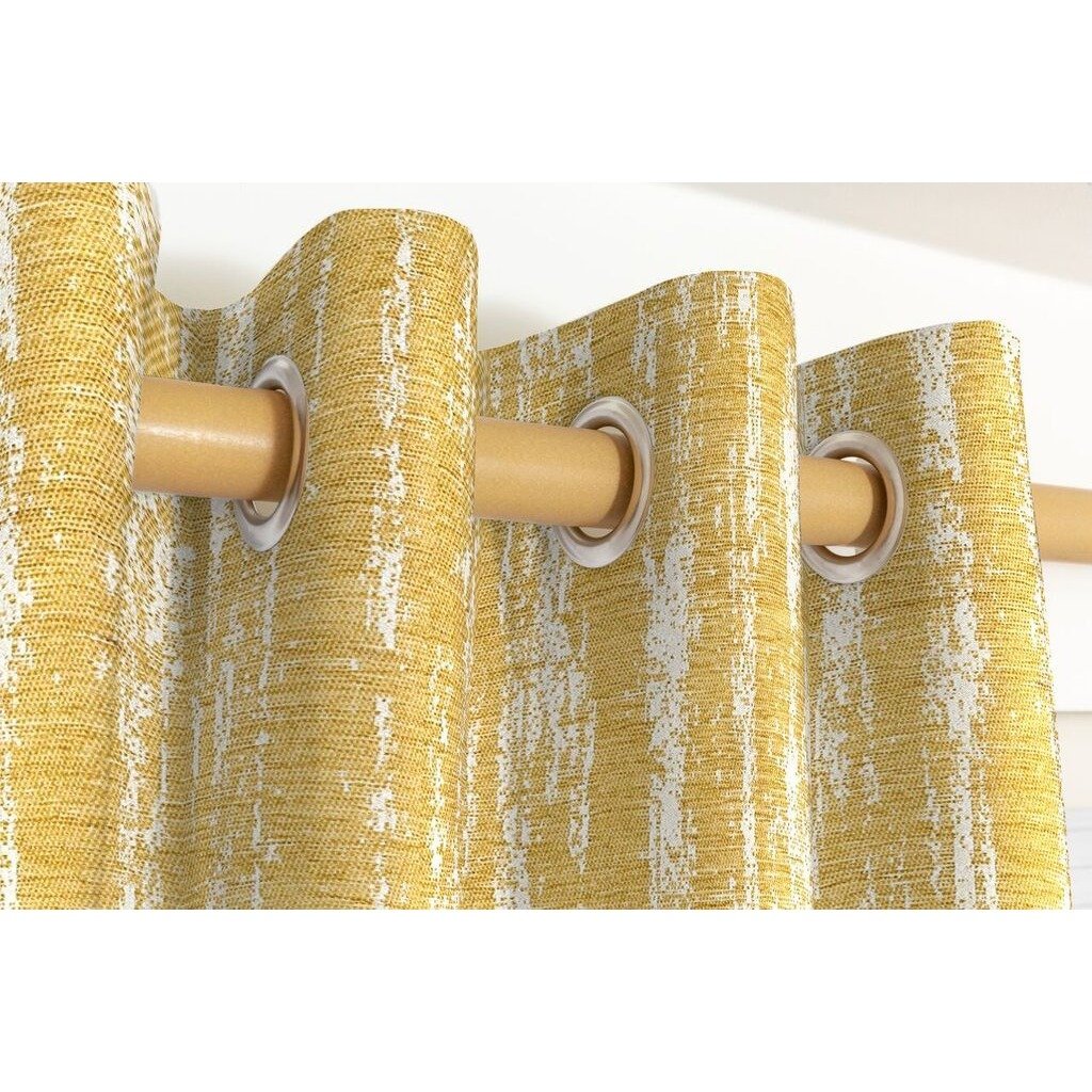 McAlister Textiles Textured Chenille Mustard Yellow Curtains Tailored Curtains 