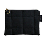 Load image into Gallery viewer, McAlister Textiles Square Pattern Black Velvet Makeup Bag Clutch Bag 
