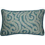 Load image into Gallery viewer, McAlister Textiles Little Leaf Teal Cushion Cushions and Covers Cover Only 50cm x 30cm 
