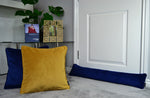 Load image into Gallery viewer, McAlister Textiles Matt Ochre Yellow Velvet 43cm x 43cm Cushion Sets Cushions and Covers 
