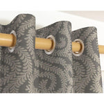 Load image into Gallery viewer, McAlister Textiles Little Leaf Charcoal Grey Curtains Tailored Curtains 
