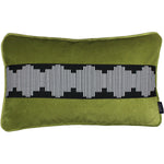 Load image into Gallery viewer, McAlister Textiles Maya Striped Lime Green Velvet Cushion Cushions and Covers Cover Only 50cm x 30cm 

