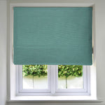 Load image into Gallery viewer, McAlister Textiles Panama Teal Roman Blind Roman Blinds Standard Lining 130cm x 200cm Teal
