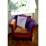 Load image into Gallery viewer, McAlister Textiles Matt Aubergine Purple Velvet Cushion Cushions and Covers 

