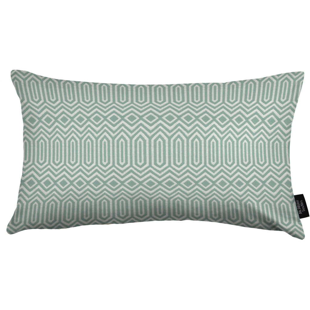 McAlister Textiles Colorado Geometric Duck Egg Blue Cushion Cushions and Covers Cover Only 50cm x 30cm 