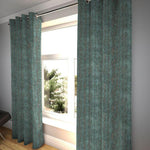 Load image into Gallery viewer, McAlister Textiles Textured Chenille Teal Curtains Tailored Curtains 116cm(w) x 182cm(d) (46&quot; x 72&quot;) 
