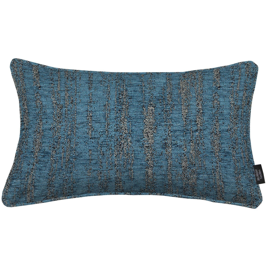 McAlister Textiles Textured Chenille Denim Blue Pillow Pillow Cover Only 50cm x 30cm