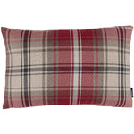 Load image into Gallery viewer, McAlister Textiles Angus Red + White Tartan Cushion Cushions and Covers Cover Only 50cm x 30cm 
