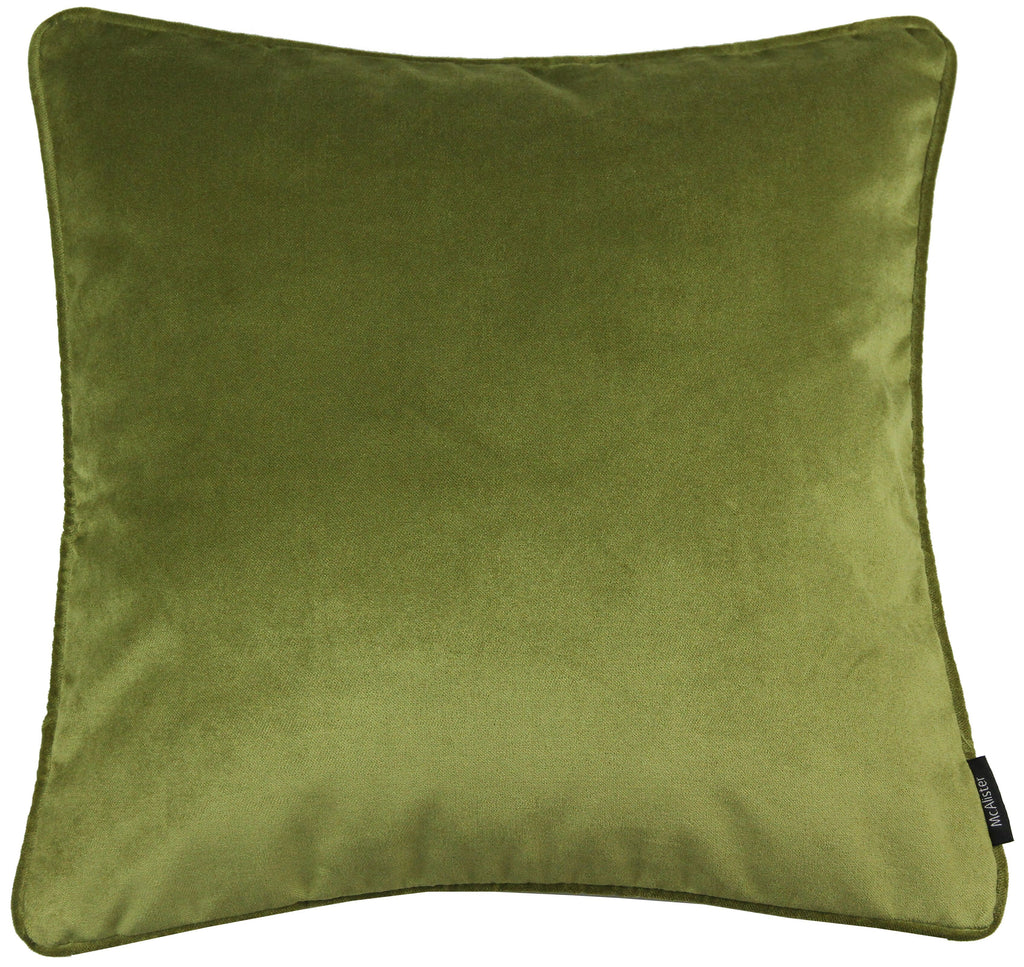 McAlister Textiles Matt Lime Green Velvet 43cm x 43cm Cushion Sets Cushions and Covers 