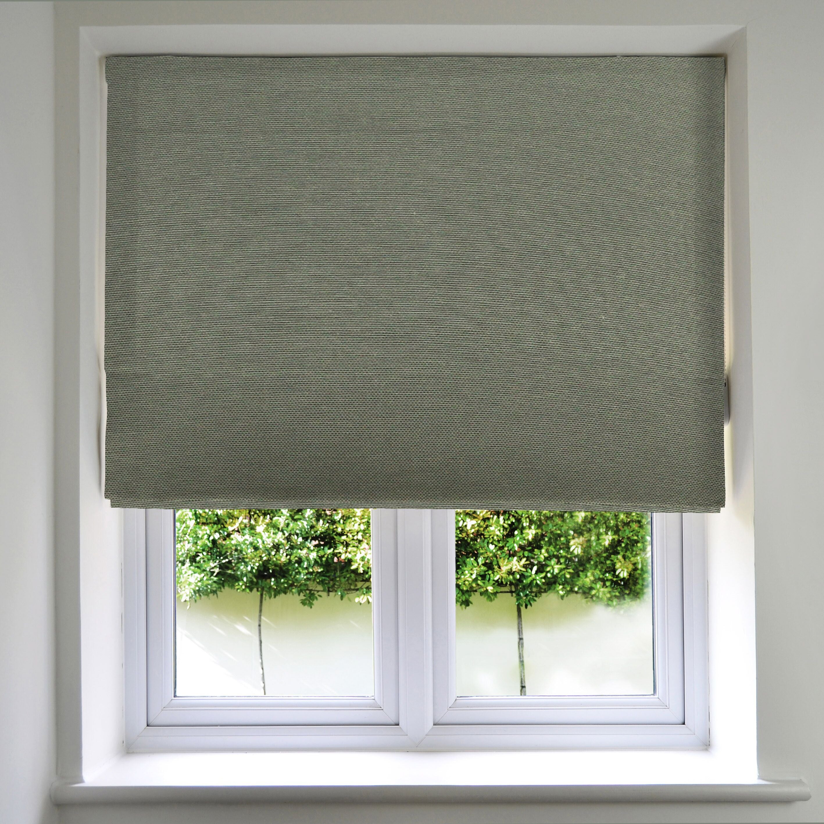 McAlister Textiles Panama Charcoal Grey Roman Blind Roman Blinds Standard Lining 130cm x 200cm Charcoal Grey