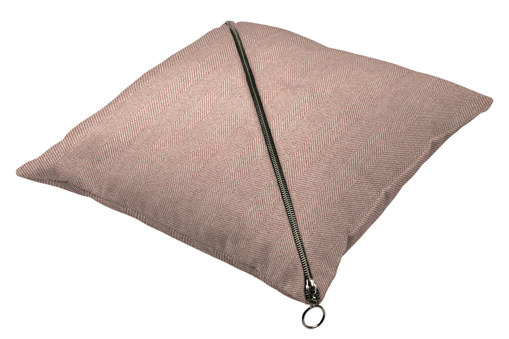 McAlister Textiles Herringbone Diagonal Zip Lilac Purple Cushion Cushions and Covers 