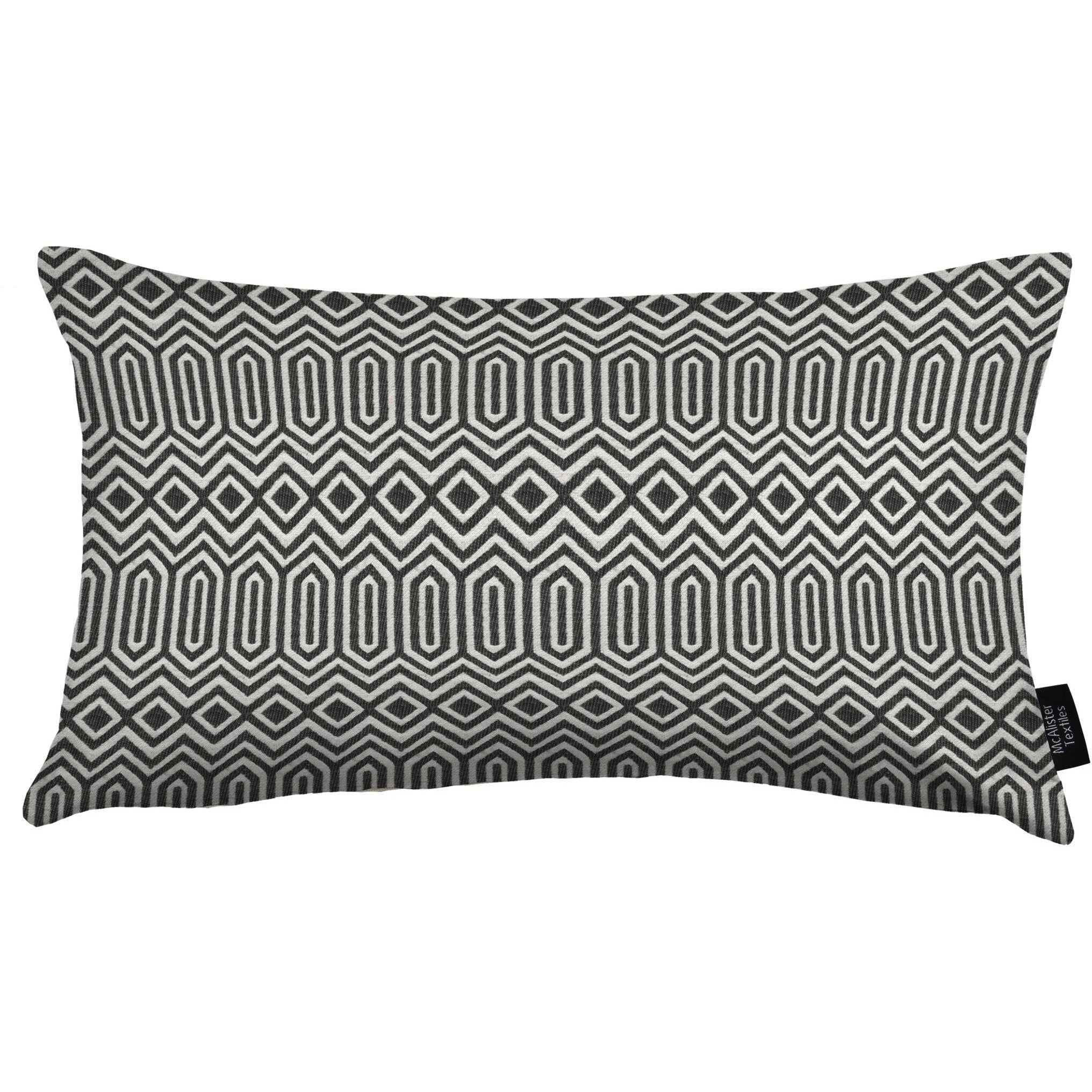 McAlister Textiles Colorado Geometric Black Cushion Cushions and Covers Cover Only 50cm x 30cm 