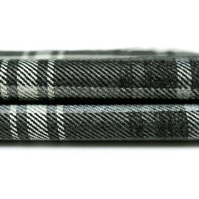McAlister Textiles Angus Charcoal Grey Tartan Curtains Tailored Curtains 