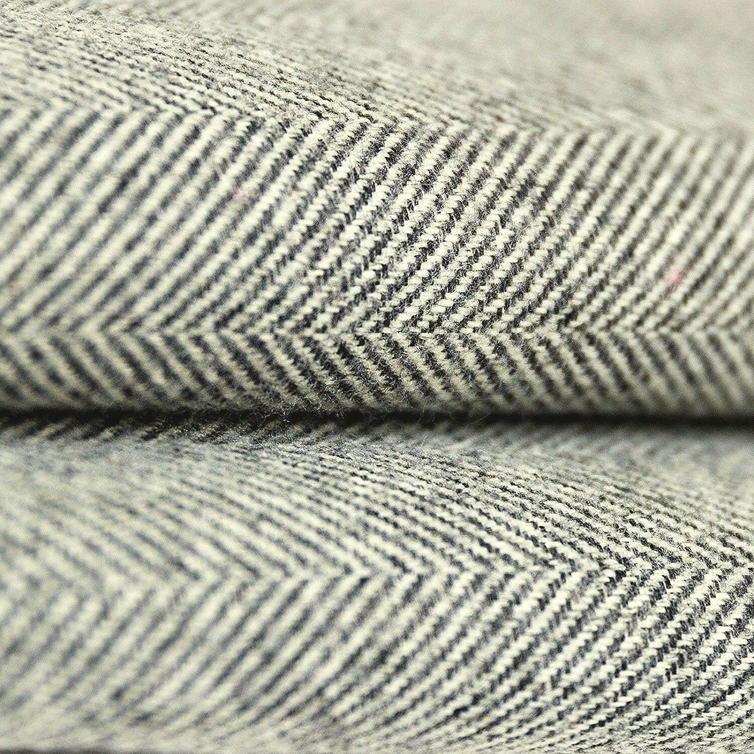 McAlister Textiles Herringbone Charcoal Grey Roman Blind Roman Blinds 