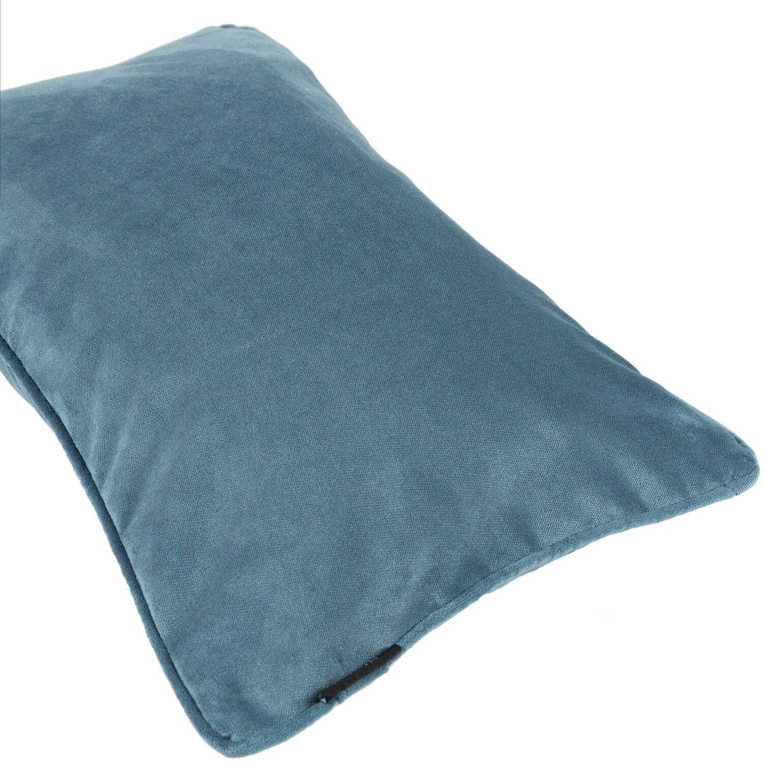 McAlister Textiles Matt Petrol Blue Velvet Cushion Cushions and Covers 