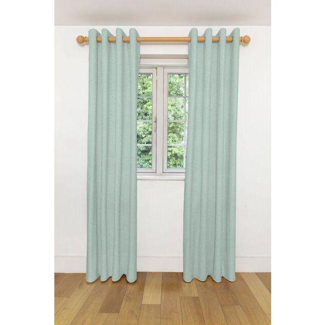 McAlister Textiles Herringbone Duck Egg Blue Curtains Tailored Curtains 