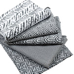 Load image into Gallery viewer, Costa Rica Black + White Abstract Cushion
