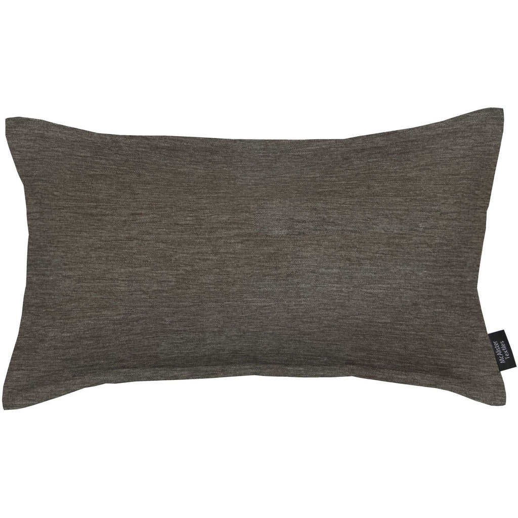 McAlister Textiles Plain Chenille Charcoal Grey Cushion Cushions and Covers Polyester Filler 60cm x 40cm 