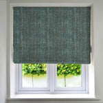 Load image into Gallery viewer, McAlister Textiles Textured Chenille Teal Roman Blinds Roman Blinds Standard Lining 130cm x 200cm 
