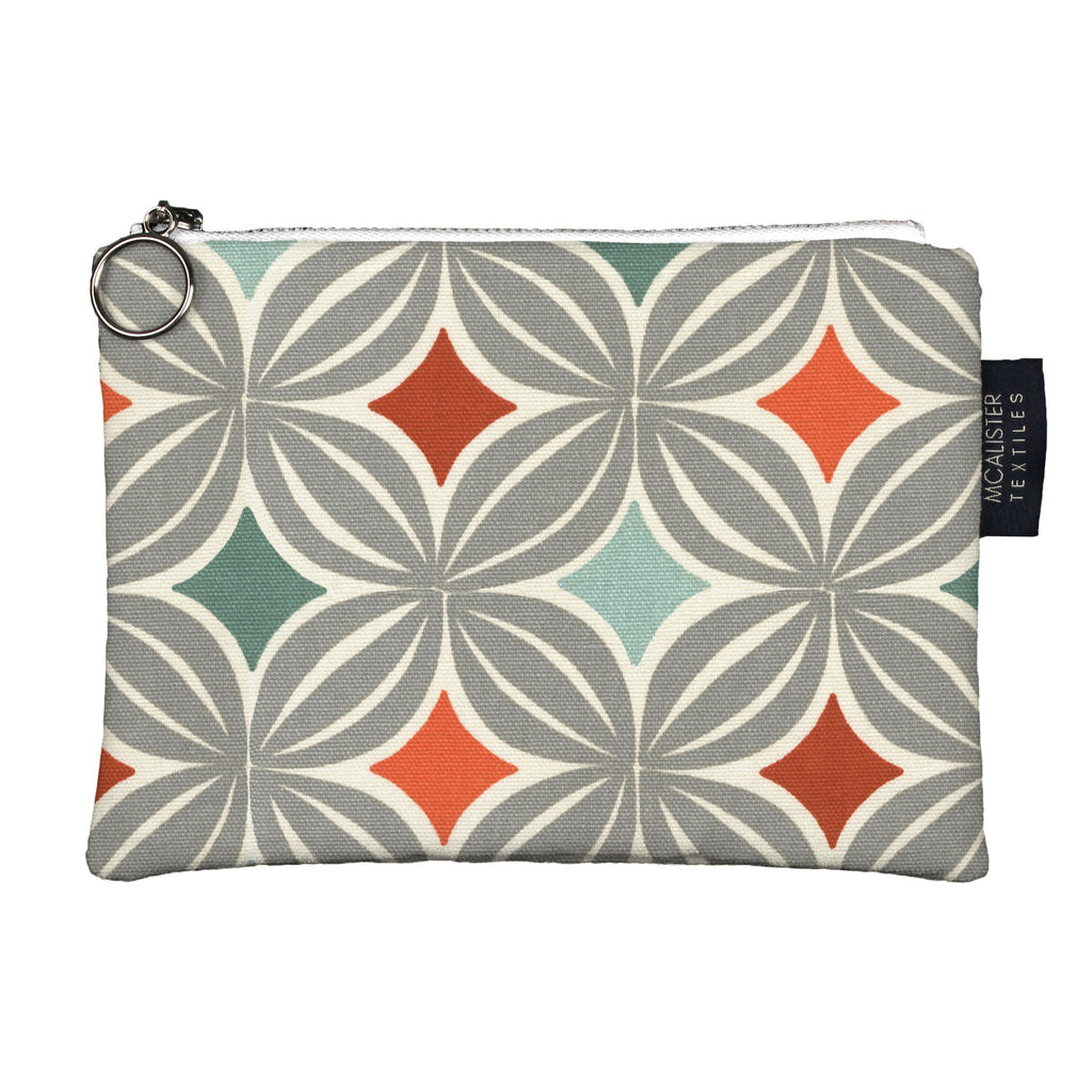 McAlister Textiles Laila Orange + Teal Makeup Bag Clutch Bag 