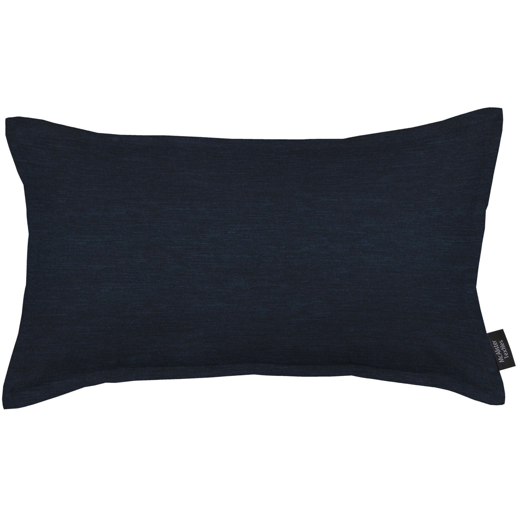 McAlister Textiles Plain Chenille Navy Blue Pillow Pillow Cover Only 50cm x 30cm 