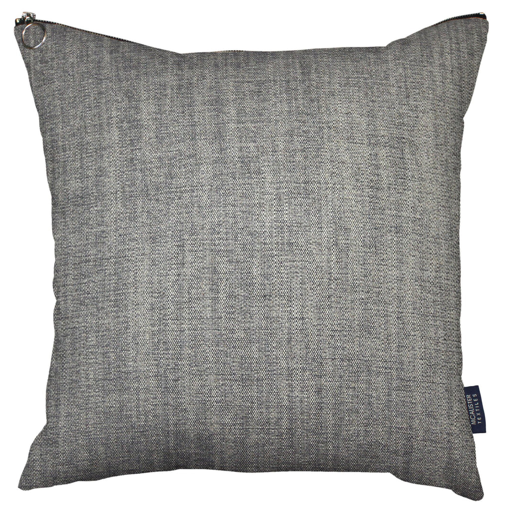 McAlister Textiles Rhumba Zipper Edge Charcoal Grey Linen Cushion Cushions and Covers Cover Only 43cm x 43cm 