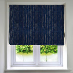 Load image into Gallery viewer, McAlister Textiles Textured Chenille Navy Blue Roman Blinds Roman Blinds Standard Lining 130cm x 200cm 
