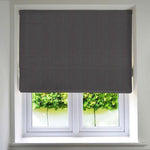 Load image into Gallery viewer, McAlister Textiles Savannah Charcoal Grey Roman Blind Roman Blinds Standard Lining 130cm x 200cm 
