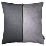Load image into Gallery viewer, McAlister Textiles Decorative Zip Silver + Grey Velvet Cushion Cushions and Covers Cover Only 43cm x 43cm 

