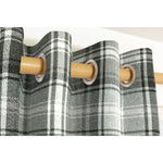 Load image into Gallery viewer, McAlister Textiles Angus Charcoal Grey Tartan Curtains Tailored Curtains 
