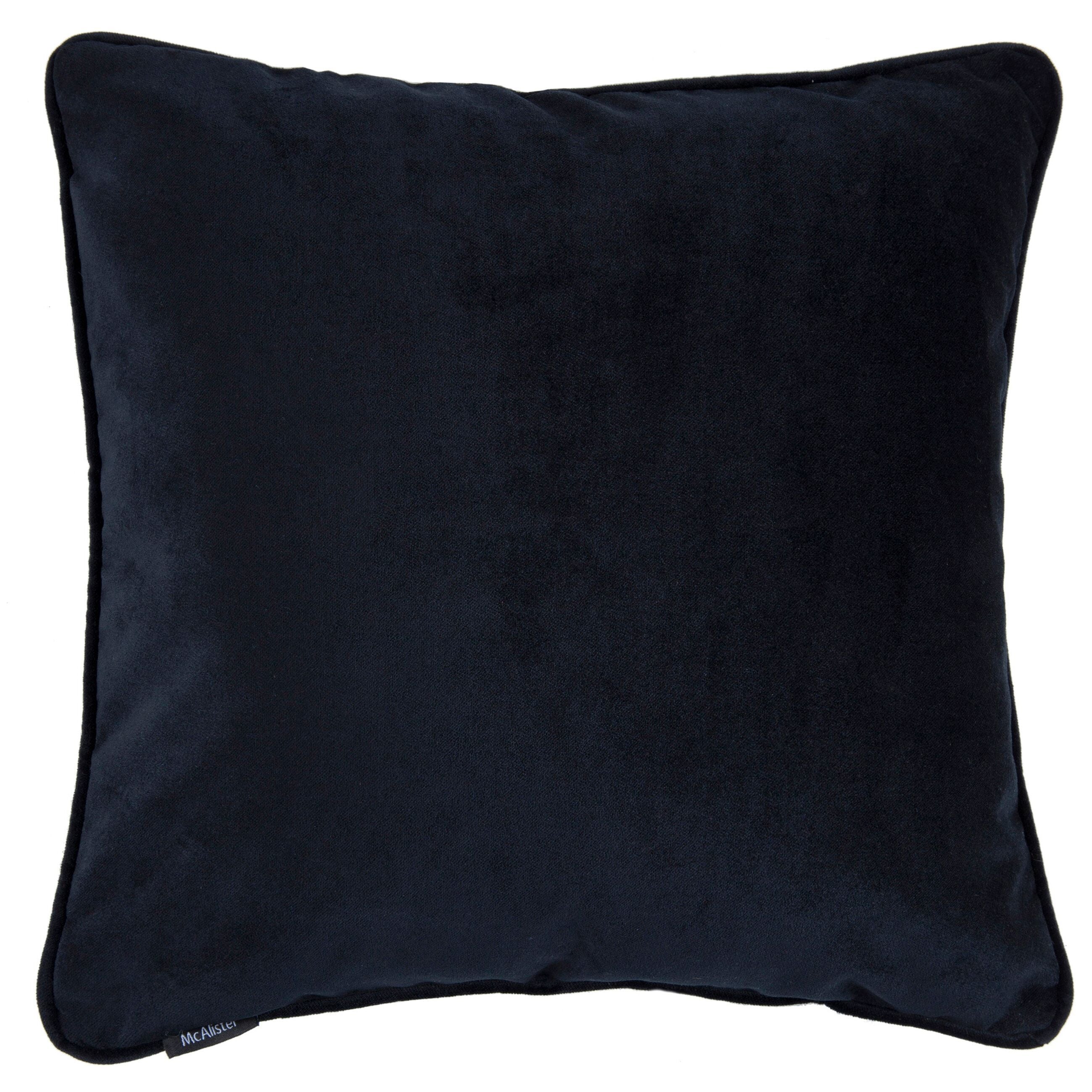 McAlister Textiles Matt Black Velvet 43cm x 43cm Cushion Sets Cushions and Covers 