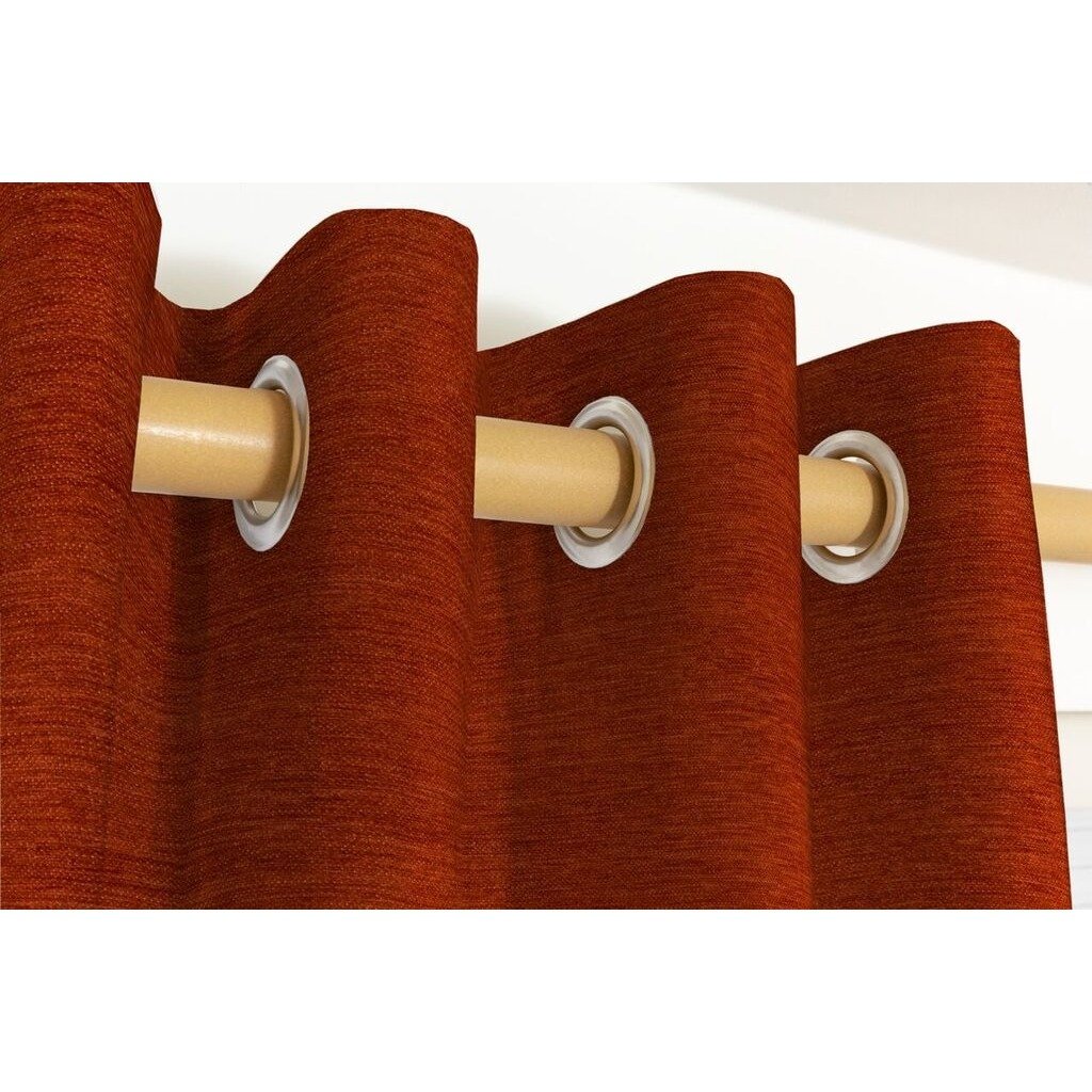 McAlister Textiles Plain Chenille Burnt Orange Curtains Tailored Curtains 