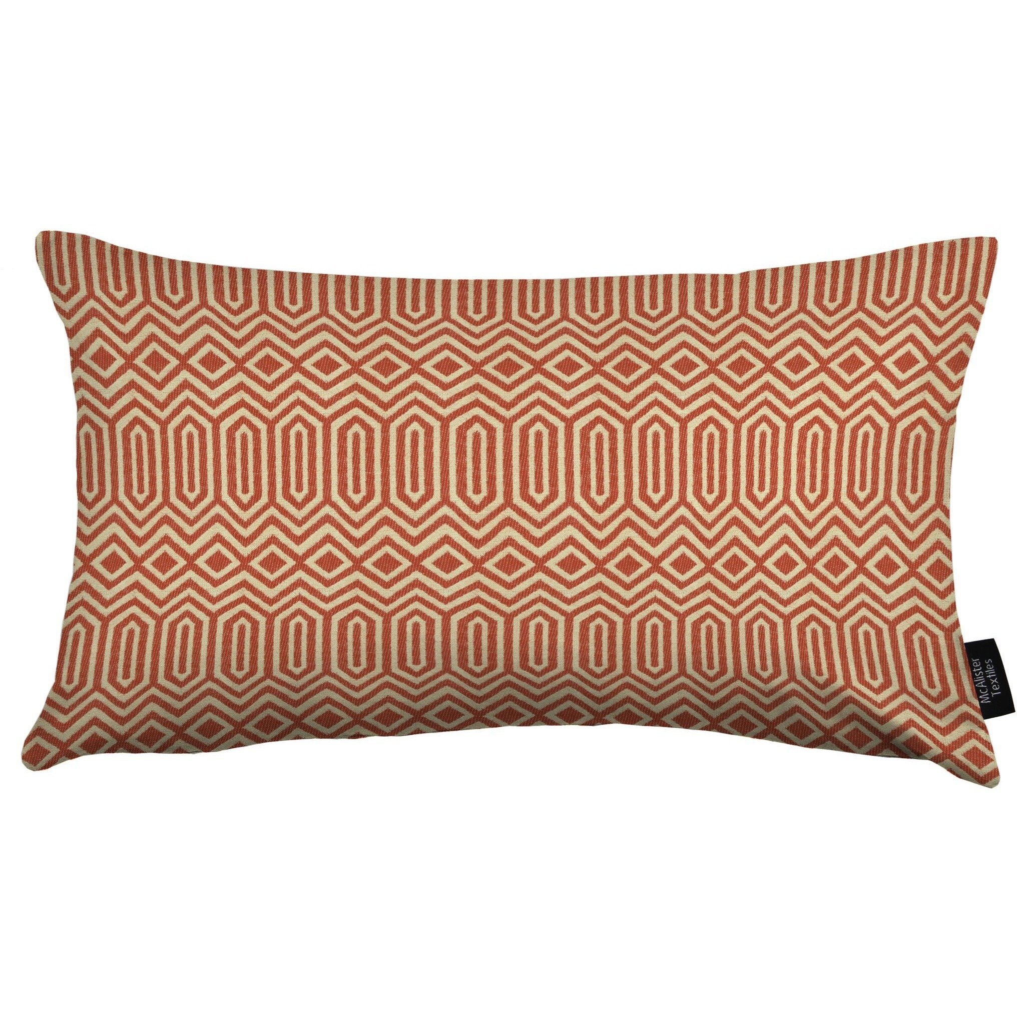 McAlister Textiles Colorado Geometric Burnt Orange Cushion Cushions and Covers Cover Only 50cm x 30cm 