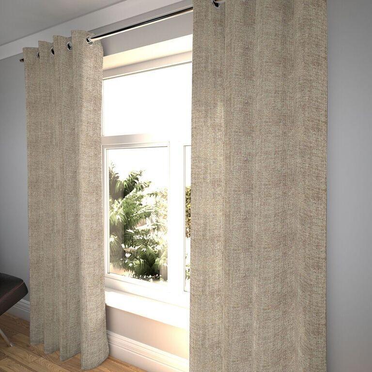 McAlister Textiles Rhumba Taupe Beige Curtains Tailored Curtains 116cm(w) x 182cm(d) (46" x 72") 