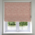 Load image into Gallery viewer, McAlister Textiles Little Leaf Blush Pink Roman Blind Roman Blinds Standard Lining 130cm x 200cm 
