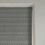 Load image into Gallery viewer, McAlister Textiles Colorado Geometric Black Roman Blind Roman Blinds 
