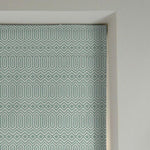 Load image into Gallery viewer, McAlister Textiles Colorado Geometric Duck Egg Blue Roman Blind Roman Blinds 

